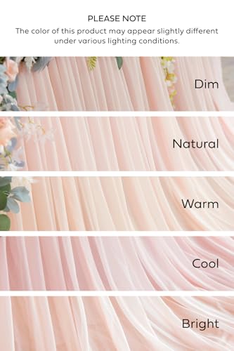 Peachy Blush 9FT Chiffon Table Skirt for Wedding and Events