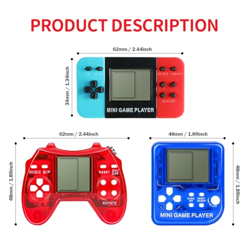Video Game Party Favors Set - 18 Mini Gaming Keychains for Kids & Teens, Retro 8-Bit Fun, Birthday Party Supplies