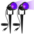 2 Pack Outdoor Halloween LED Black Light Spotlights - 15W UV Floodlights Waterproof