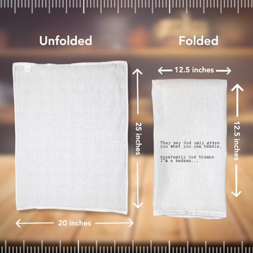 Funny Kitchen Towels Set - Cute Decorative Dish Towels for Home & Housewarming Gift