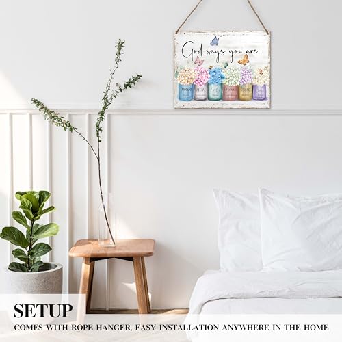 God Says You Are Christian Wall Art for Christmas Decorations Indoor - Variation of THIS Listing