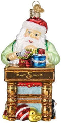 Christmas Santa Ornament Glass Blown Holiday Decoration for Tree