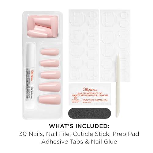 Coffin Shape Press-On Nails - Soul Pink, 30 Count, Quick & Non-Damaging Application - Variation of THIS listing
