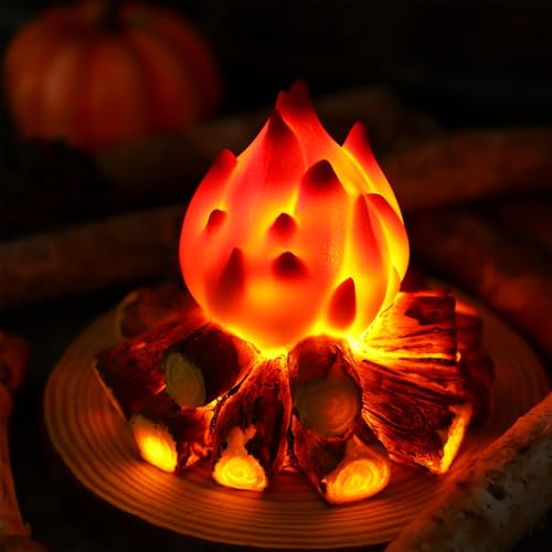 Artificial Campfire Night Light - Realistic Flame Effect Decorative LED Lamp