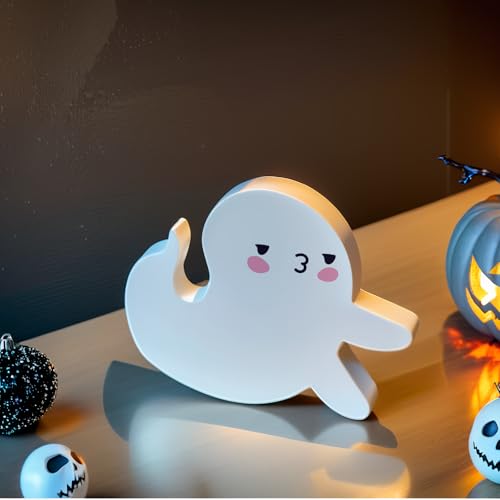Halloween Wooden Sign Set for Tiered Tray Decor - Ghost Pumpkin Cat