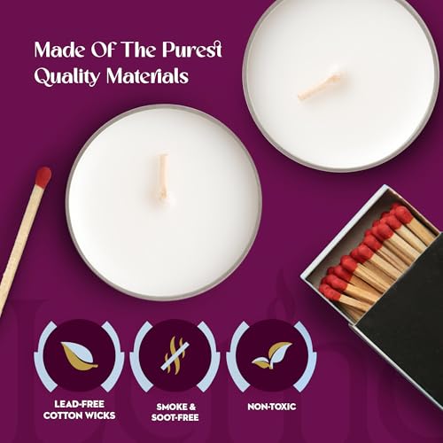 200 Pack Clear Tea Light Candles - 4.5 Hour Burn Time, Unscented, Bulk
