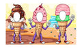Ice Cream Hole in Face Banner for Kids Party Decorations - 42 x 72 Inch