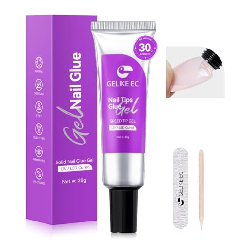 Super Strong Gel Nail Glue for Extensions and Press-On Nails - 30g, Bubble-Free, Fast Cure