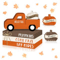 Fall Thanksgiving Tiered Tray Decor Set - 7 Pack Wooden Autumn Farmhouse Display - Variations of Fall