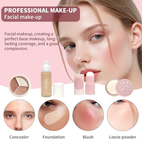 All-in-One Makeup Kit for Women - Complete Cosmetic Set with Eyeshadow, Lip Gloss, Foundation & Brushes