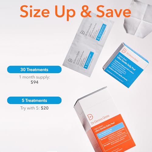 Dr. Dennis Gross Alpha Beta Ultra Gentle Daily Peel: for Dehydrated or Sensitive Skin, Uneven Tone or Texture, Fine Lines or Enlarged Pores (5 Treatments)