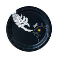 Halloween Party Paper Plates 24 Pack - Skeleton Hand Design, 9x9 Inches