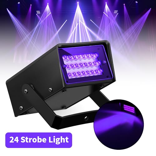 Purple 24 LED Mini Strobe Light for Party & Dance Indoor Outdoor