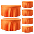 Orange Round Tablecloth 60 Inch Pack of 6 for 5FT Tables, Fall Halloween Thanksgiving