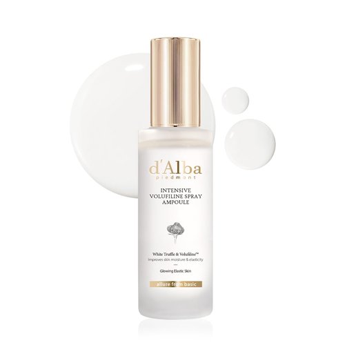 d'alba Piedmont Intensive Vegan Volufiline Spray Ampoule, Milky Spray Serum, Skin Firming, Premium Elasticity Care Treatment, 50,000ppm Volufiline Ampoule (1.69 fl.oz)