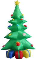 8 FT Tall Inflatable Christmas Tree with LED Lights, Multicolor Gift Boxes & Star