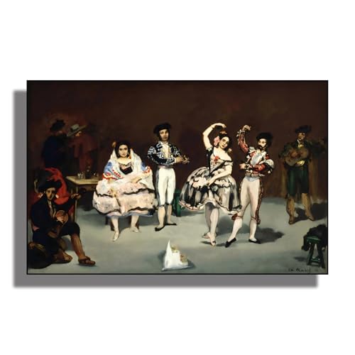 Spanish Ballet Canvas Wall Art - Unframed 12x18in - Ballet Decor for Restaurants & Hallways