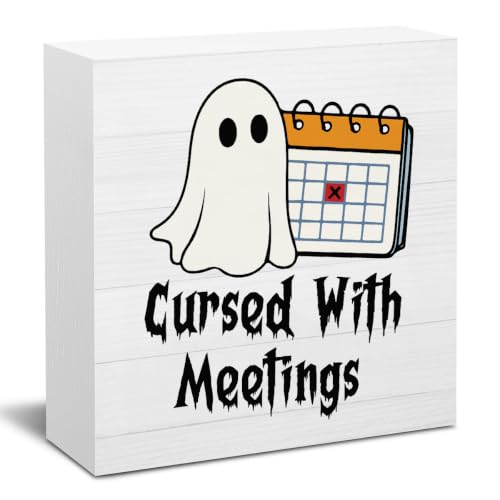 Halloween Office Sign Decor - Cute Desk & Cubicle Halloween Decorations - Variation 11
