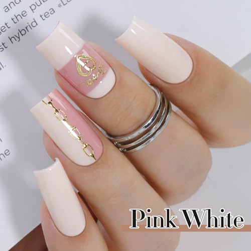 Double Rhythm 15ML Gel Polish - Pink White Same Color & Bottle Variation