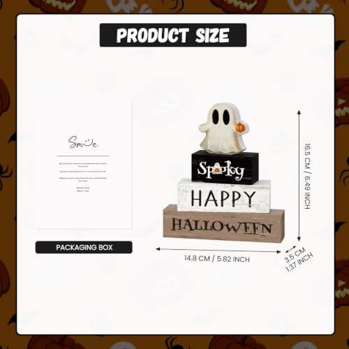 Halloween Ghost Wooden Block Decor Set - Spooky Pumpkin & Ghost Signs - Variation of THIS listing