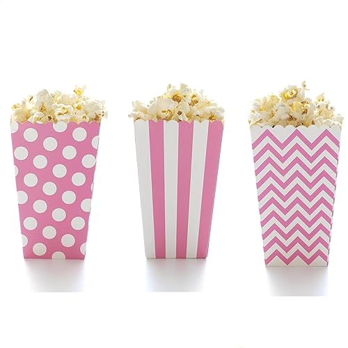 36-Pack Red and White Popcorn Boxes for Movie Night & Parties - Durable & Oil-Proof