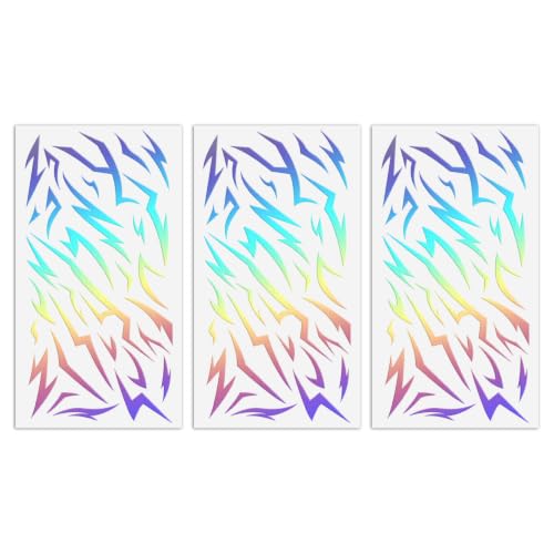 Waterproof Temporary Tattoos Set for Kids & Adults - Halloween, Cosplay & Party Body Art, 3 Sheets