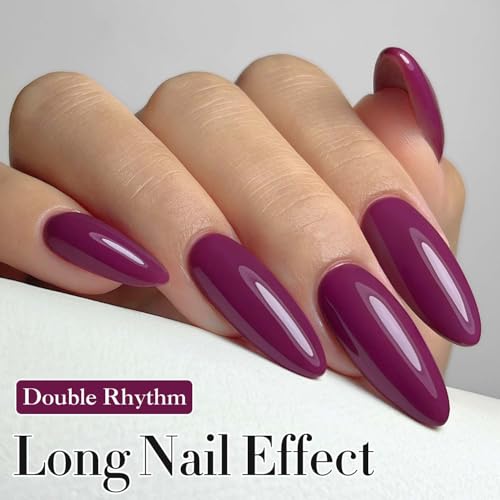 Double Rhythm 0.5oz Purple Gel Polish - Same Color, 15ml Soak Off Nail Lacquer