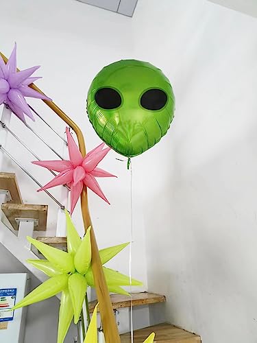 Green Alien Balloons for Space Party Decorations - UFO & Sci-Fi Theme