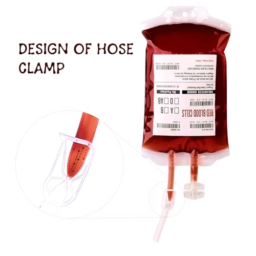30 Pack Halloween Fake Blood Bags for Drinks Vampire Party Decoration - Reusable Blood Pouches