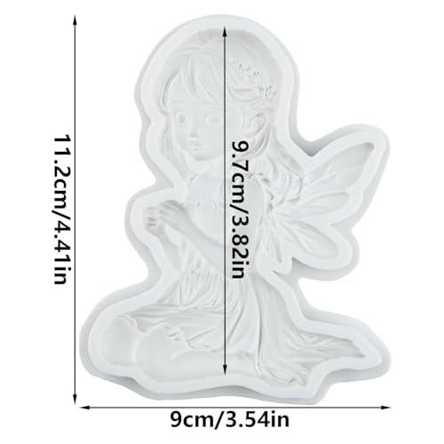 Kneeling Fairy Silicone Mold Forest Elf Girl Cake Decorating Mold - Style J