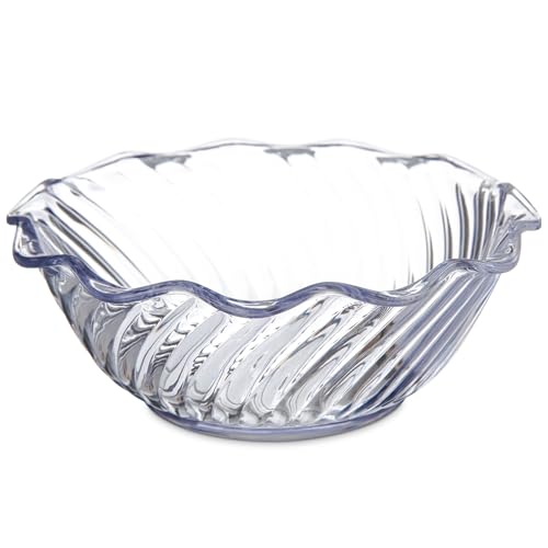1 Pack Clear Plastic Dessert Bowls 13 oz - Break-Resistant, Dishwasher Safe