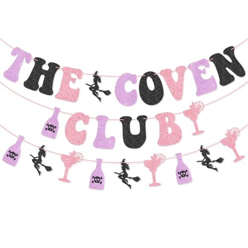Halloween Coven Banner Garland Party Decorations - Bachelorette & Event Decor
