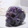 Dreamy Amethyst Crystal Skull Statue - Hand Carved Healing Stone, 5 Inch Variation of THIS listing
