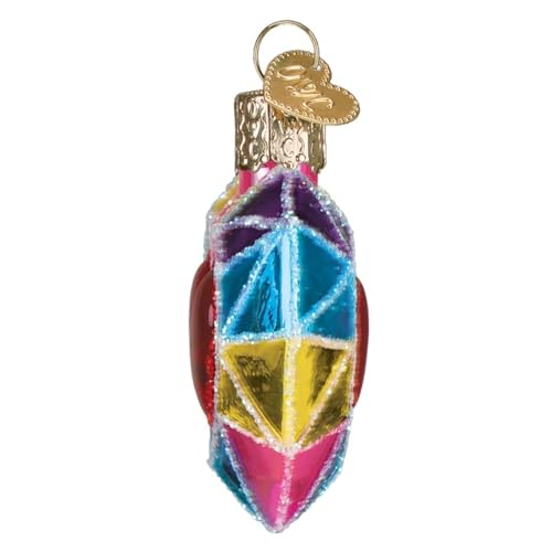 Faceted Glass Heart Ornament - Handcrafted Holiday Christmas Tree Decoration