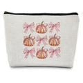 Gothic Pumpkin Makeup Bag for Women - Fall Halloween Gift, 13x7.8 in