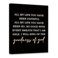 Christian Canvas Wall Art Decor - Goodness of God Scripture, 11x14 Inches - God-1 Variation