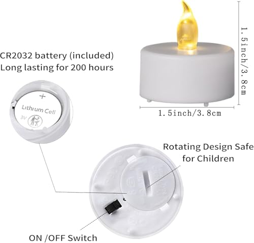 Flameless LED Tea Lights Candles 150 Pack Warm White Battery Operated