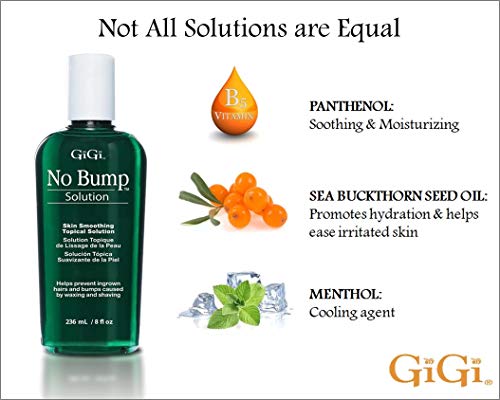 GiGi No Bump Skin Smoothing Topical Solution 8 Fl Oz - Pre & Post Hair Removal Care