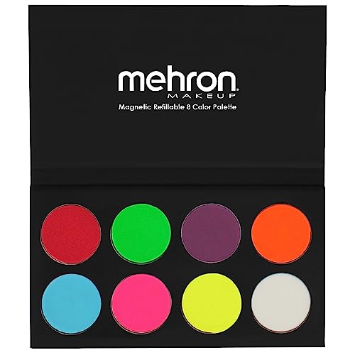 Neon UV Glow Face Paint Palette - Water-Activated Special FX Makeup, Paradise FX
