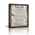 Psalm 23 Wall Art Canvas Print - Religious Scripture Scripture Wall Decor 24x20