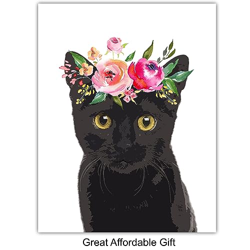 Cat Wall Art Prints Set - Unframed 11x14 Cute Kitten Room Decor