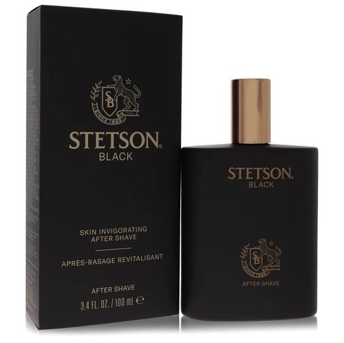 Stetson Black After Shave for Men - Woody & Spicy Scent with Sandalwood & Suede - 3.4 Fl Oz