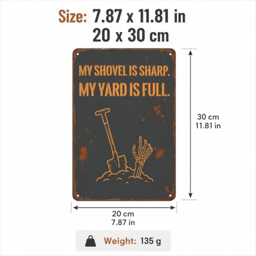 Funny Halloween Metal Tin Sign Wall Art Rustic Warning Plaque 8x12 Inch