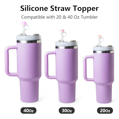 6Pcs Mushroom Silicone Straw Cover Caps - Reusable Pink Drinking Straw Toppers for Kids & Parties