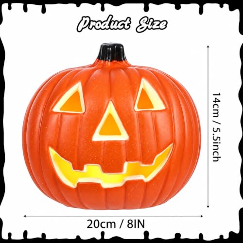 Light Up Jack O Lantern Halloween Pumpkin Decor - Spooky Face Lanterns