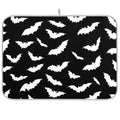 Halloween Bats Pattern Absorbent Microfiber Dish Drying Mat - 16x18 Black - Kitchen Counter Protector