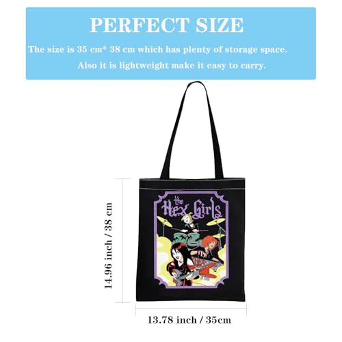 Hex Tote Bag - Horror Comedy Cartoon Inspired Halloween Gift Goth Rock Fan Accessory