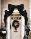 Giant Black Satin Bow Wall Decor for Halloween & Christmas Party Backdrop