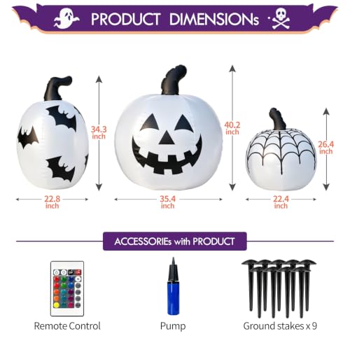 PVC LED Halloween Pumpkin Inflatable Outdoor Decoration - Pumpkins