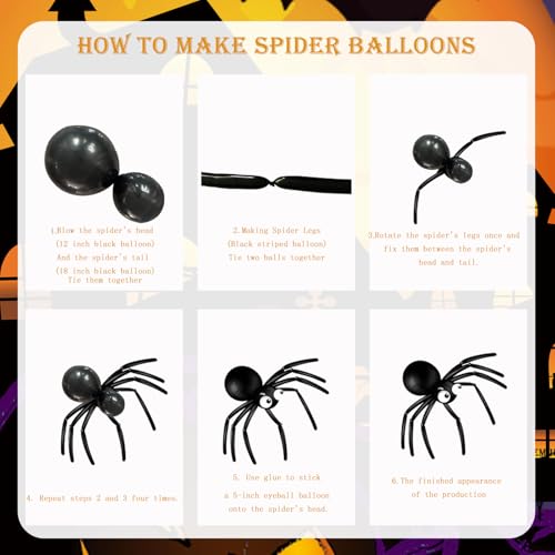 Halloween Balloon Arch Kit with Bloodshot Eyeballs & Decorations - Indoor Outdoor Party Supplies